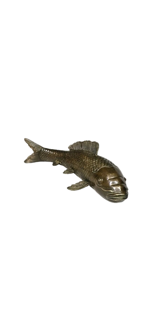 An Antique Japanese Bronze Sculpture of a Koi Carp Fish