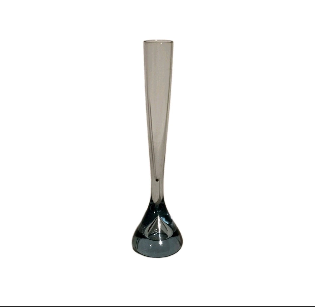 A 1950's Whitefriars Arctic Blue Specimen Glass Vase model number 9284