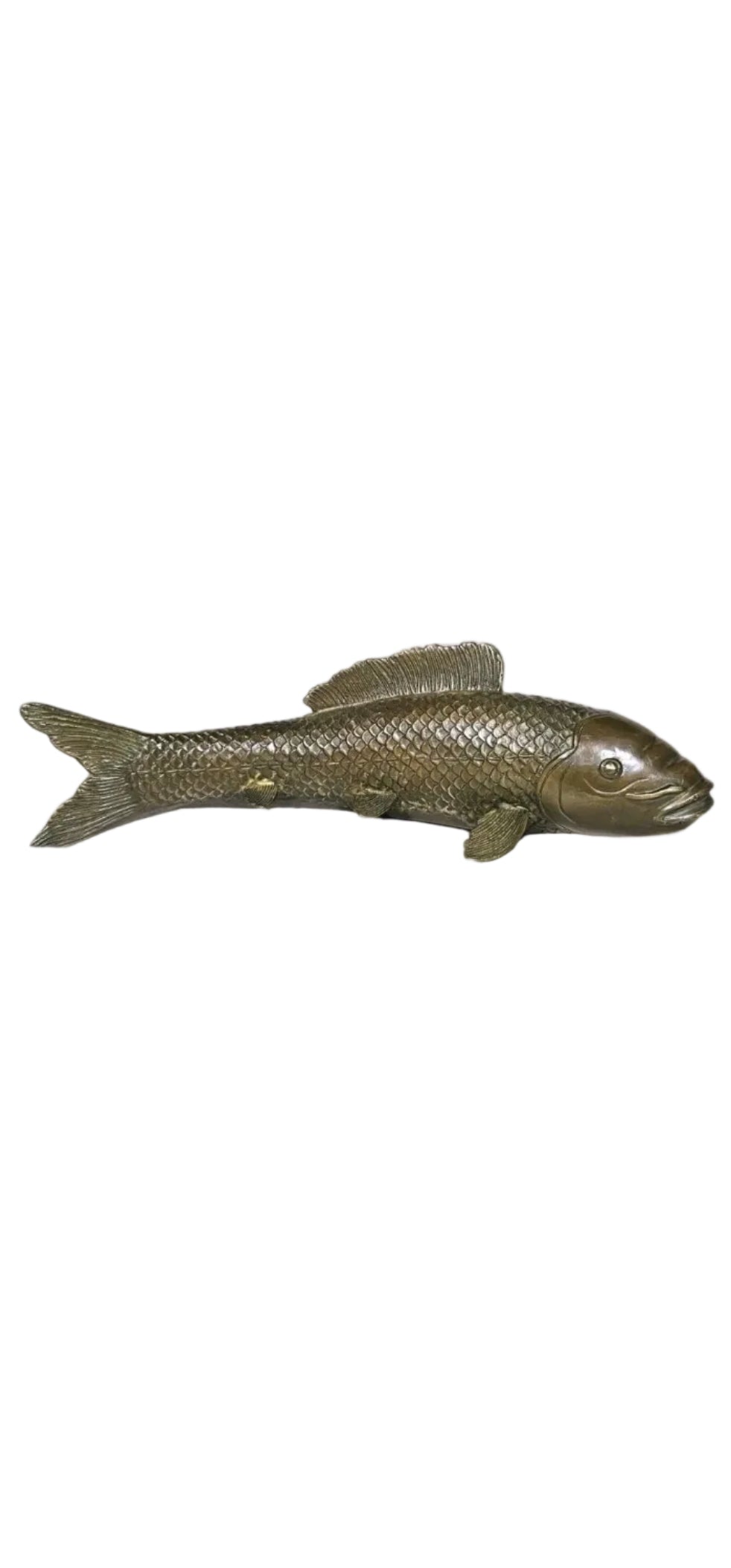 An Antique Japanese Bronze Sculpture of a Koi Carp Fish