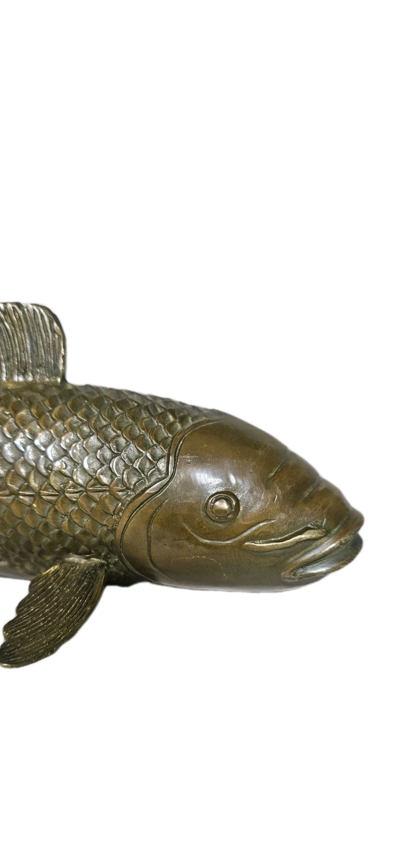 An Antique Japanese Bronze Sculpture of a Koi Carp Fish
