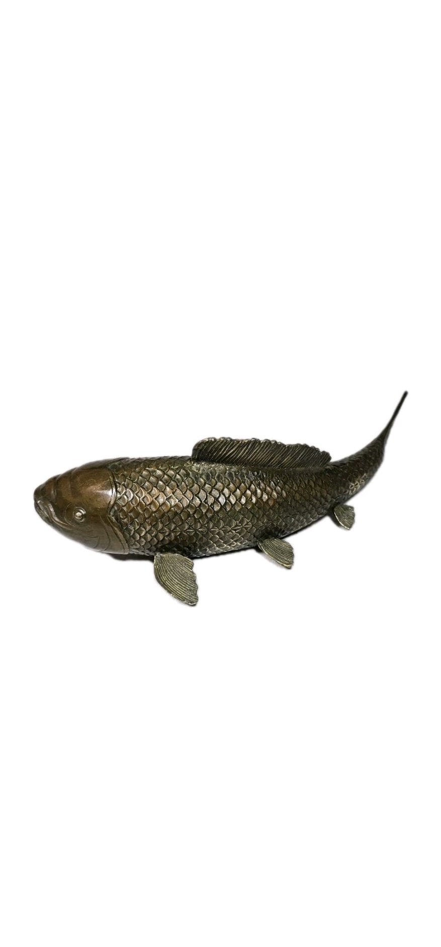 An Antique Japanese Bronze Sculpture of a Koi Carp Fish