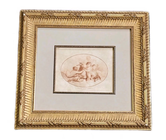 A Framed Stipple Engraving by Charles Taylor (1756-1823) 
Titled - Love Conquers All