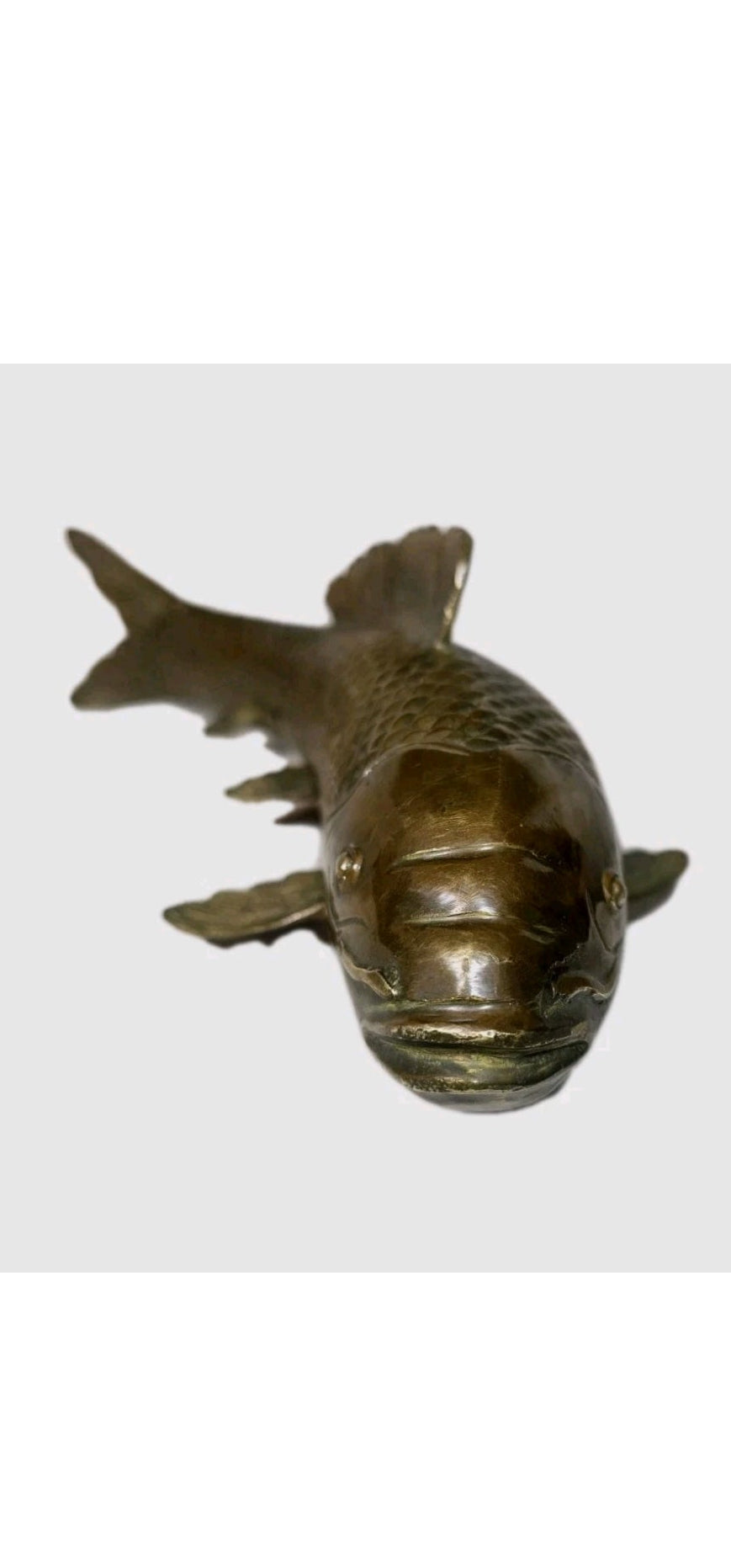 An Antique Japanese Bronze Sculpture of a Koi Carp Fish
