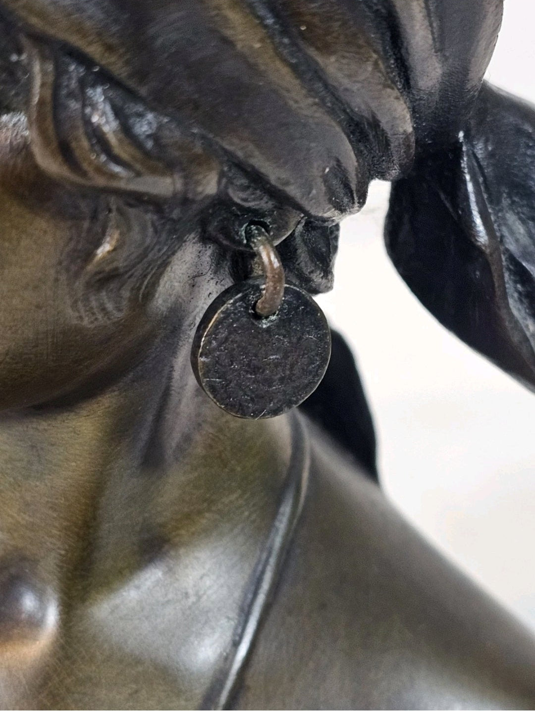 A 19thC Signed Emmanuel Villanis Bronze Bust of a Woman - La Bohmienne