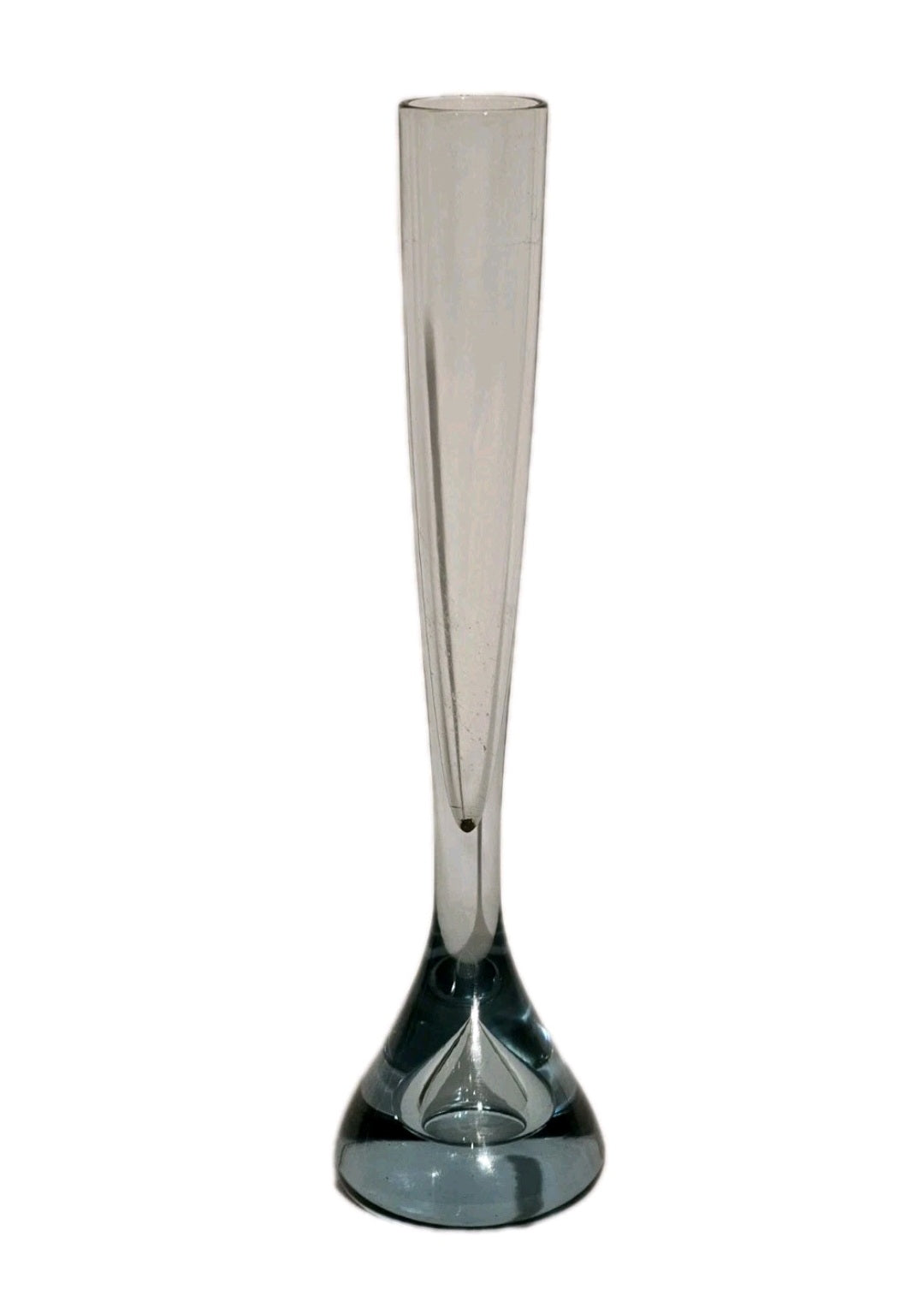 A 1950's Whitefriars Arctic Blue Specimen Glass Vase model number 9284
