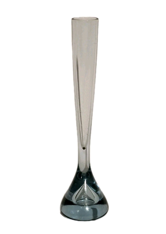 A 1950's Whitefriars Arctic Blue Specimen Glass Vase model number 9284