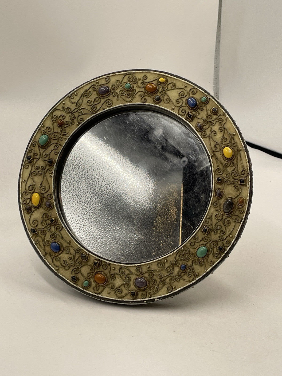 Antique Dressing Table Vanity Decorated with Enamelled Cabochons