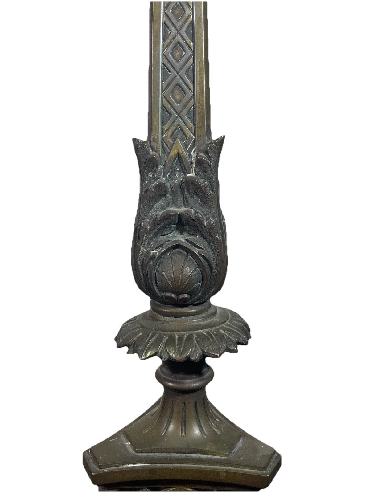 19th Century French Bronze Church Candlesticks Putti Pair