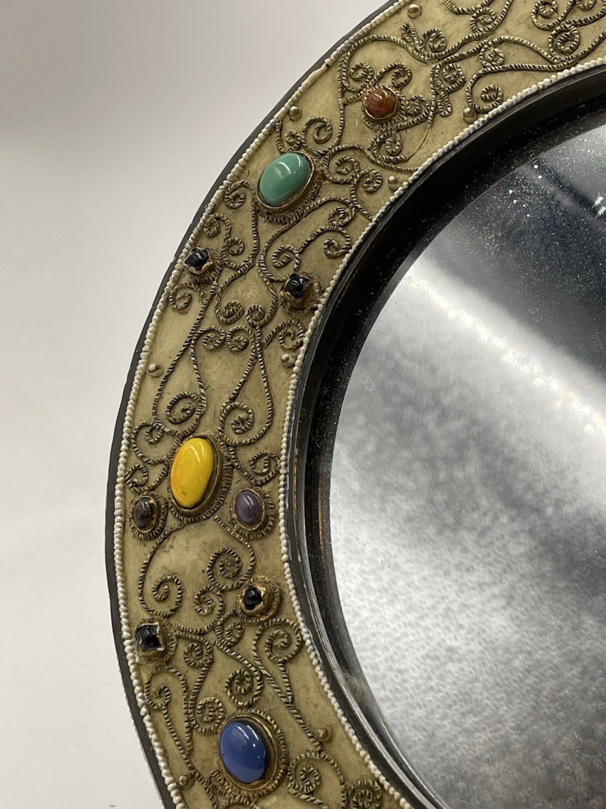 Antique Dressing Table Vanity Decorated with Enamelled Cabochons