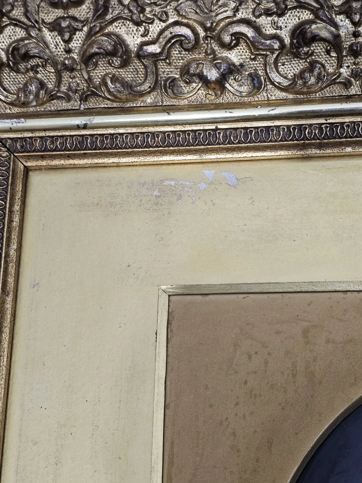 A 19thC German Porcelain Plaque of a Portrait of a Young Woman, Gilt Framed