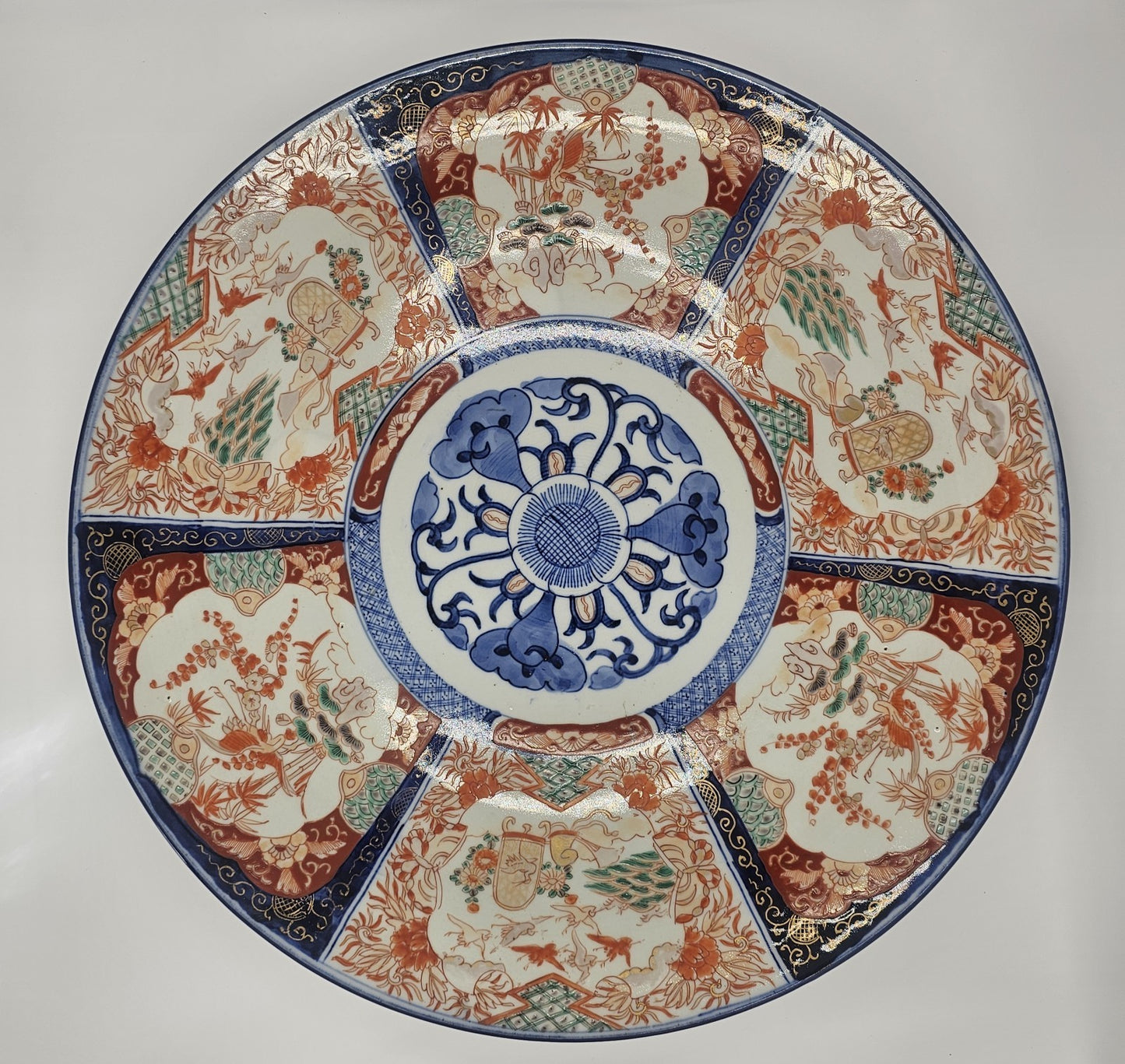 Antique 19th Century Japanese Imari Porcelain Charger Plate 48cm