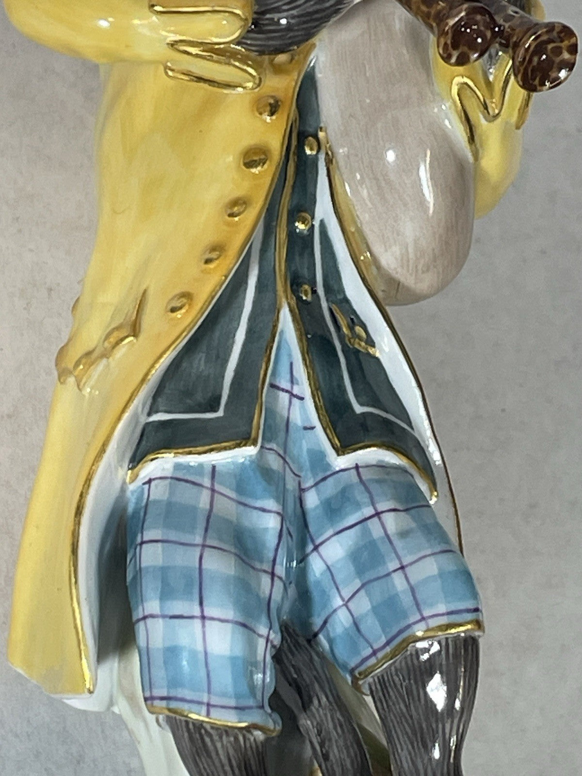 Antique Meissen Porcelain Monkey Band Bagpiper Figurine C1860