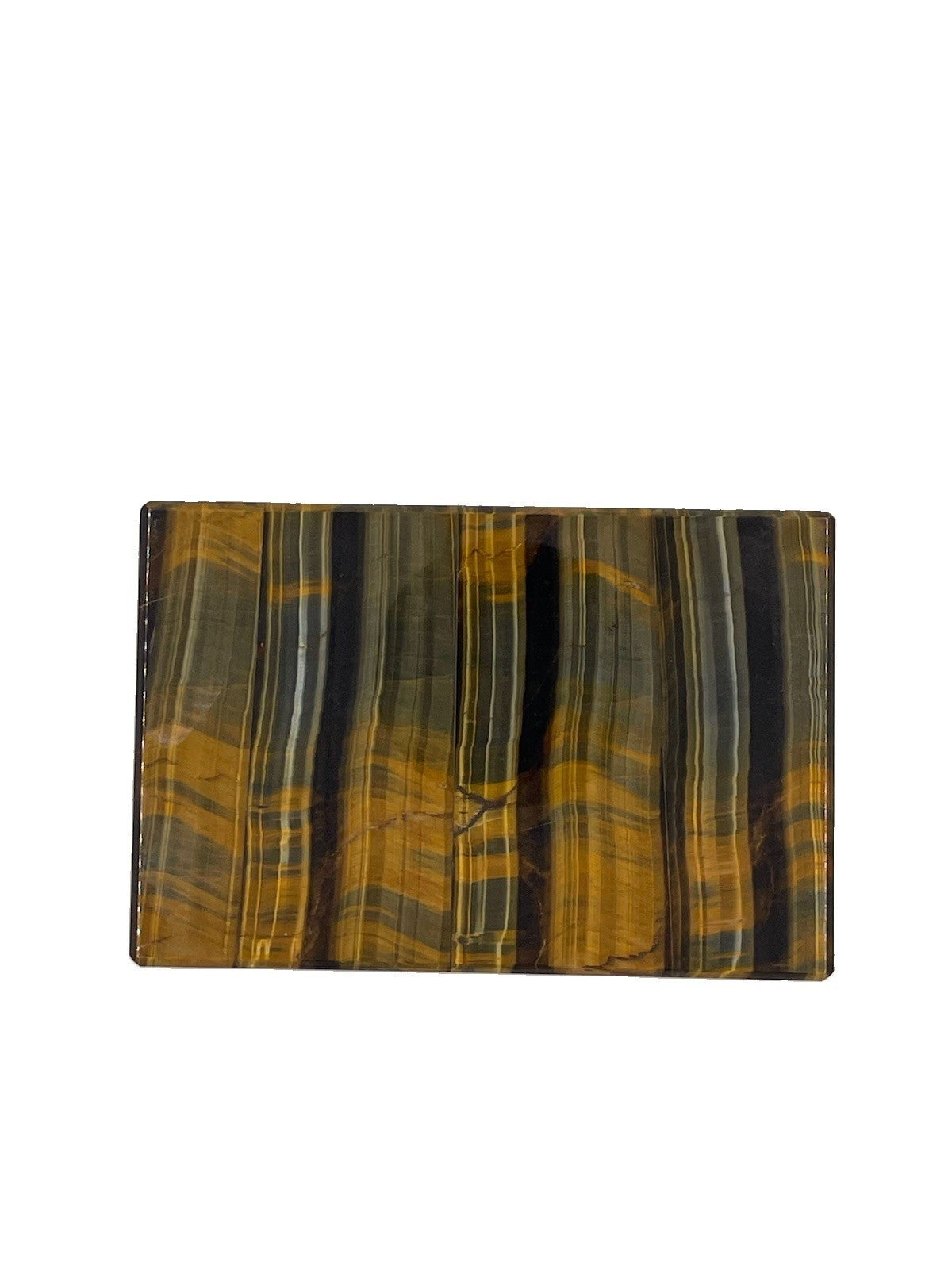 Vintage 1960s Italian Tiger's Eye Quartz Stone Box