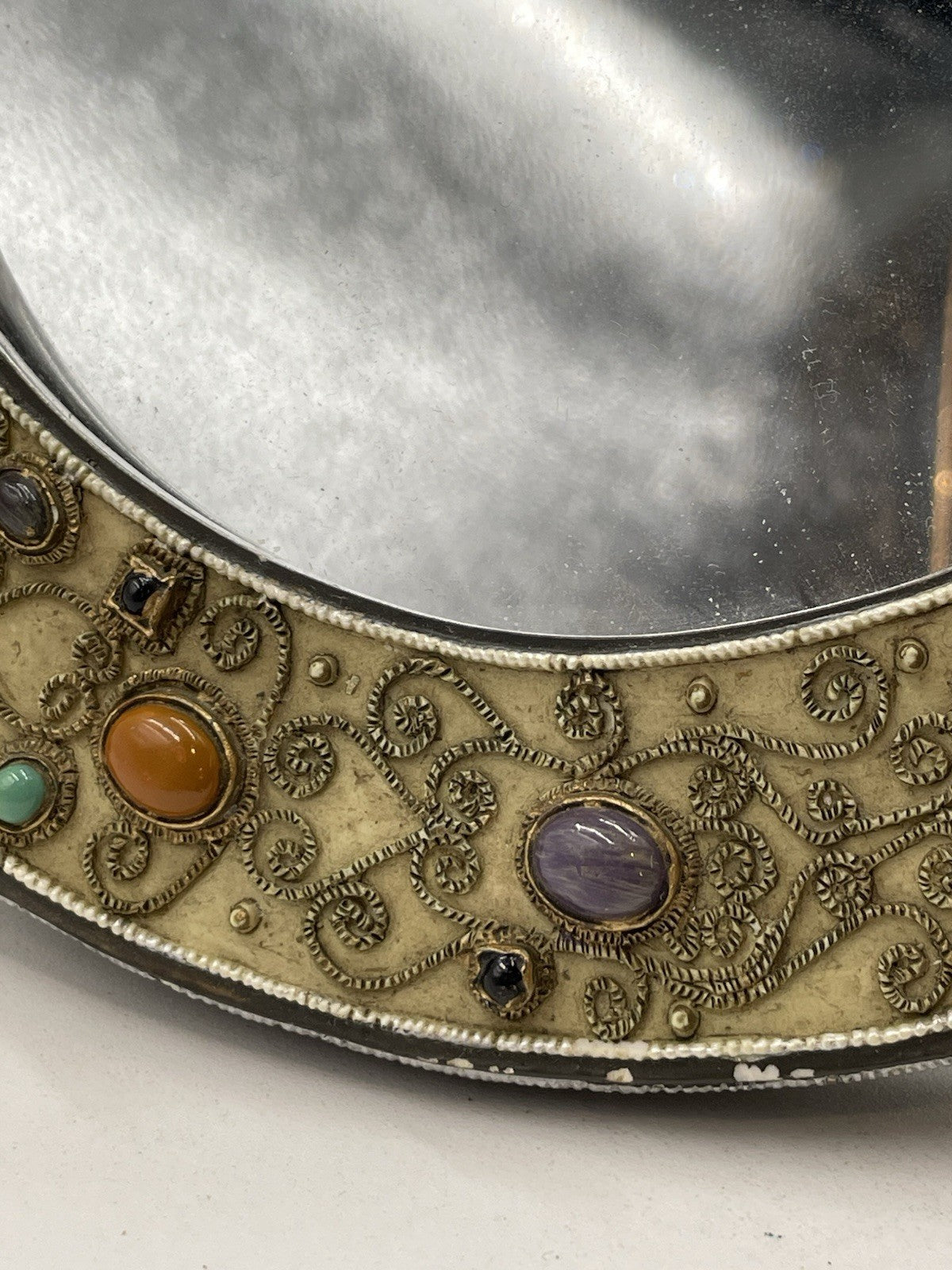 Antique Dressing Table Vanity Decorated with Enamelled Cabochons