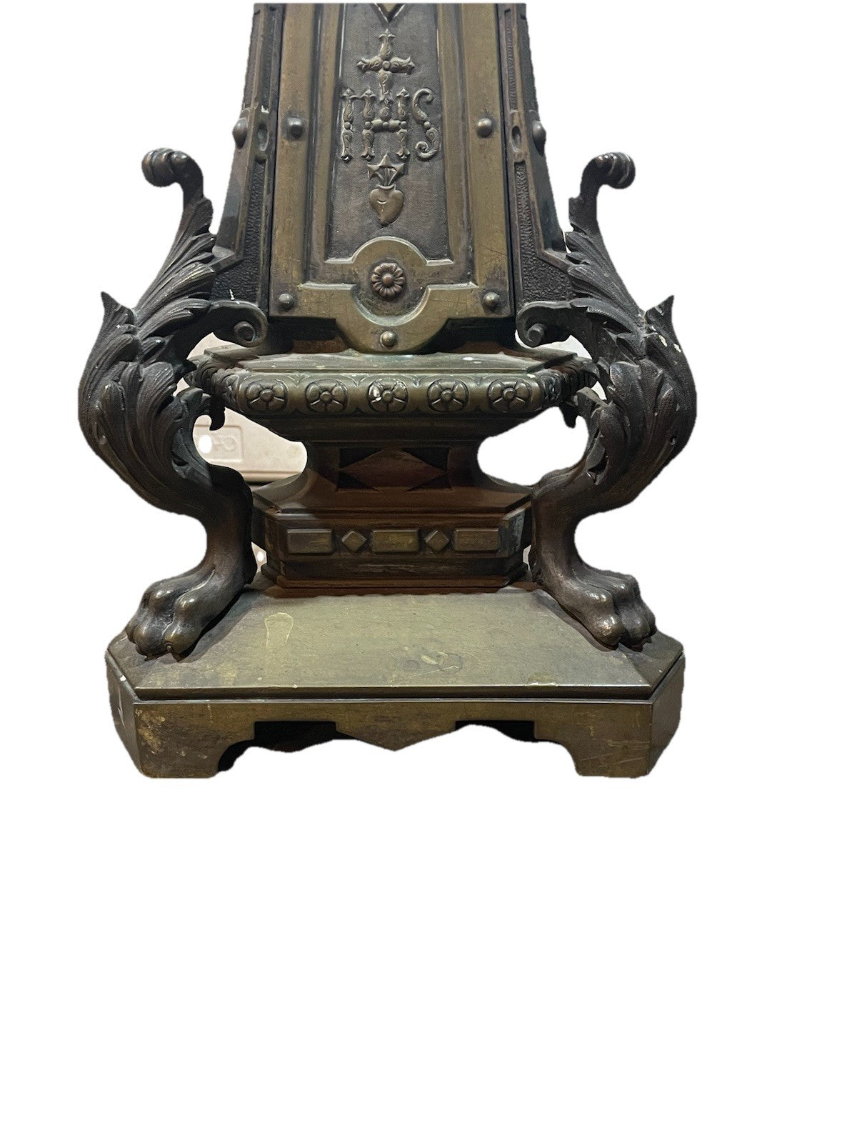 19th Century French Bronze Church Candlesticks Putti Pair