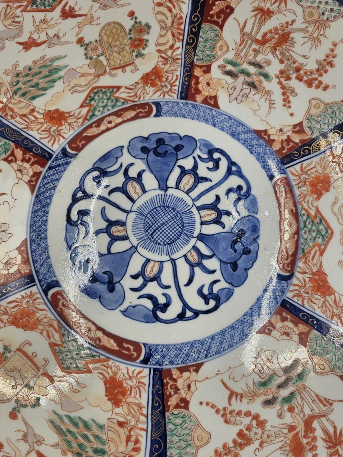 Antique 19th Century Japanese Imari Porcelain Charger Plate 48cm