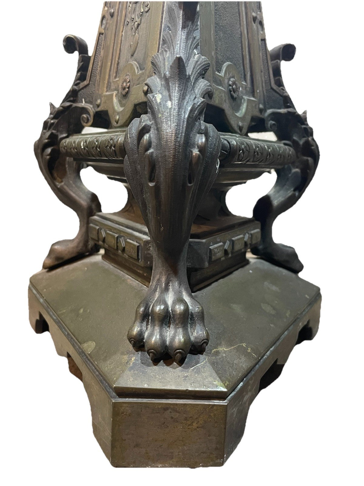 19th Century French Bronze Church Candlesticks Putti Pair