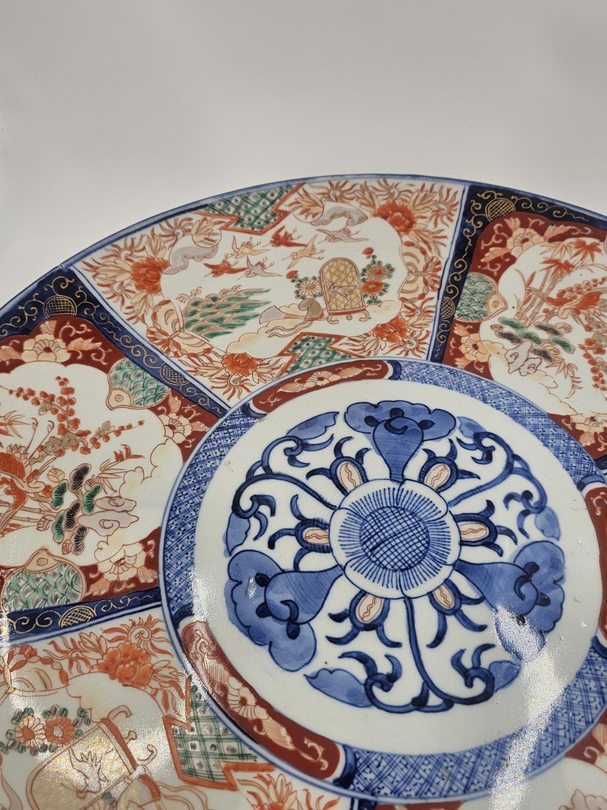 Antique 19th Century Japanese Imari Porcelain Charger Plate 48cm
